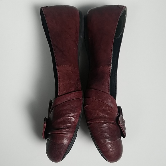 Born Red Leather Bow Ballet Flats 9 - Picture 3 of 7